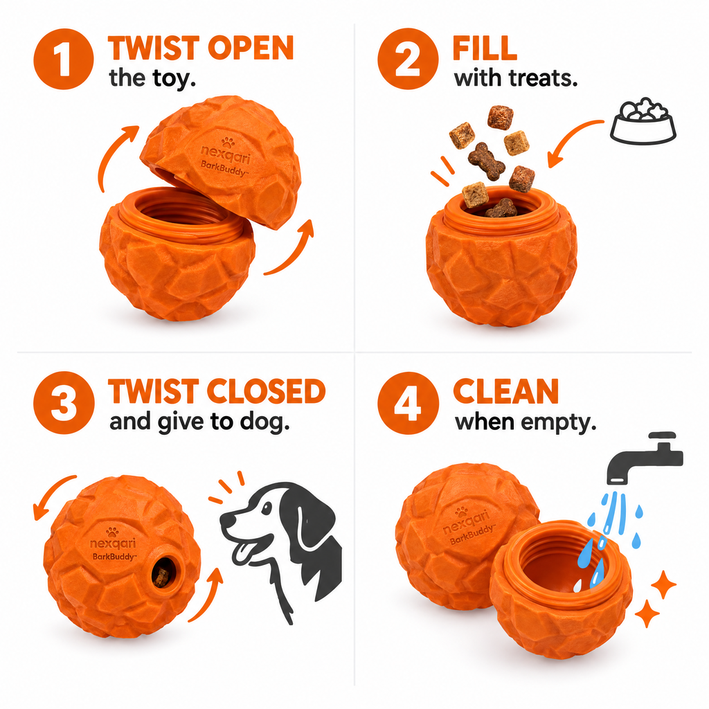 Nexqari™ BarkBuddy Interactive Treat Dispensing Dog Toy