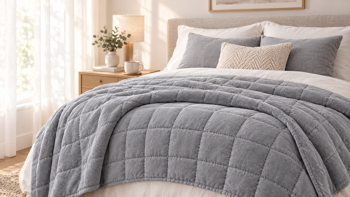 Nexqari™ CozyWrap Weighted Blanket for Adults (12 lbs)