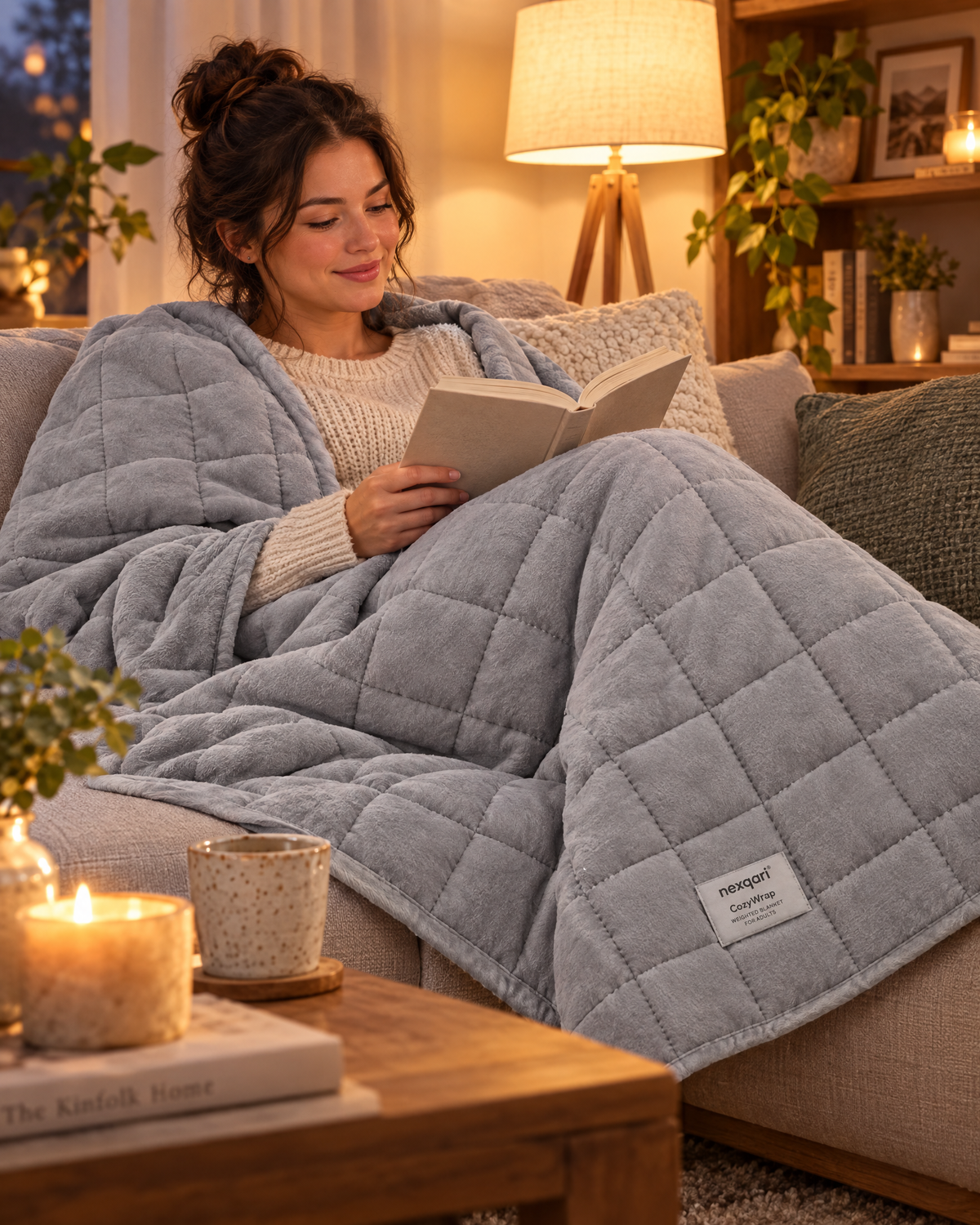 Nexqari™ CozyWrap Weighted Blanket for Adults (12 lbs)