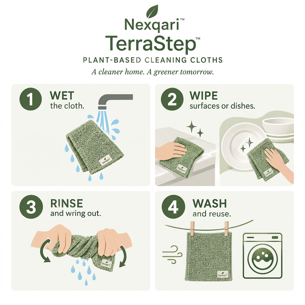 Nexqari™ 清洁布使用步骤图